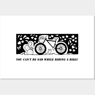 You can't be sad while riding a bike! Posters and Art